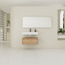 Wall Mounted Bathroom Vanity With Resin Sink And Soft Close Drawer In Imitative - Imitative Oak by HouseOfZazla