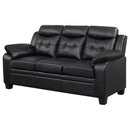 Eaton - Padded Sofa With Tufted Design - Black by HouseOfZazla