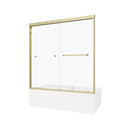 55"-60" W x 60" H Brushed Shower Door by HouseOfZazla
