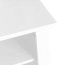 47.2" Wide Hall Tree with Bench and Shoe Storage, Multi-functional Storage Bench with 3 Hanging Hooks & Open Storage Space, Rectangle Storage & Shelves Coat Rack for Hallway, White