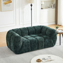 Quilted Cloud Sofa With Rounded Armrests And Piano Key Backrest Design by HouseOfZazla