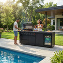 84-Inch Deluxe Stainless Steel Gas Outdoor Kitchen Barbecue Island Grill by HouseOfZazla