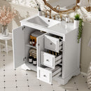 Bathroom Vanity With Sink, Soft-Close Doors, Adjustable U-Shelf, 3 Drawers by HouseOfZazla