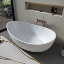 70 Inch Freestanding Solid Surface Soaking Bathtub