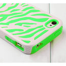 Blue-White Zebra Silicone Armor Case for iPhone 4/4S