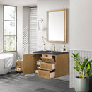 James Martin Laurent 36" Dual Mount Single Bathroom Vanity, Light Natural Oak