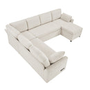 Convertible U-Shaped Sectional Sofa Bed With Reversible Chaise by HouseOfZazla