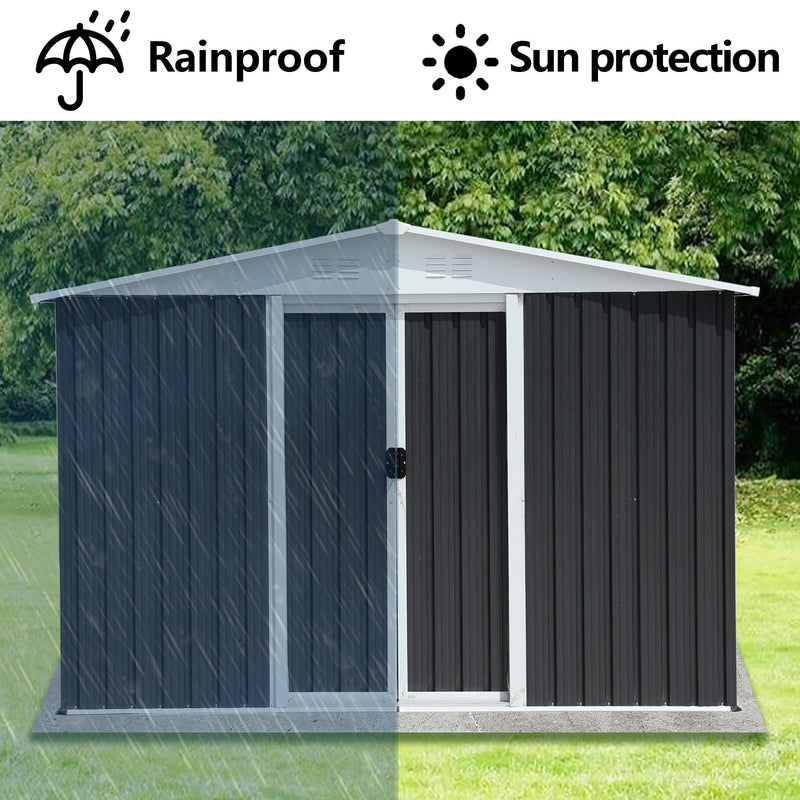 8x6 Feet Apex Roof Dark Storage Shed, photo 2 of 6