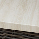 Kimora - Rectangular Cocktail Table - Beige / Dark Brown