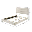 Upholstered Panel Bed, Sleek Lines by HouseOfZazla