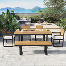 6-Piece Outdoor Dining Set with Acacia Wood by HouseOfZazla