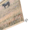 Horse Framed Wall Art Decor For Living Room - Denim / Brown