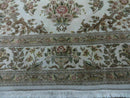 8' X 10' Handmade Chinese Floral Oriental Wool Silk Accent Rug Ivory Organic