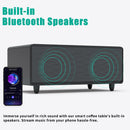 Modern Smart Coffee Table With Built-In Fridge - tooth Speaker, Wireless Charging, Touch Control Panel, USB Interface, Outlet Protection, Atmosphere Light by HouseOfZazla