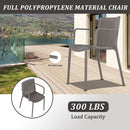 4 Modern Stackable Plastic Armchair Matched With Round Table by HouseOfZazla