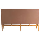 Capri - 4 Door Accent Cabinet - Brown / Gold
