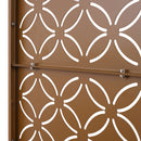 Freestanding Decorative Privacy Screen For Deck Balcony Patio, Metal Privacy - Brown by HouseOfZazla