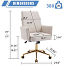 Ergonomic Mid-Back Office Chair With Gold Base by HouseOfZazla