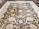 9x12 Vintage Handmade Wool Rug Carpet Indo Mahal Oushak Nice Brown Blue