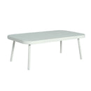 Mariano Steel Loveseat and Table, Off White & Grey by HouseOfZazla