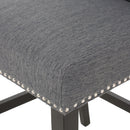 Vienna Fabric Tufted Counter Stool With Nailhead Accents (Set of 2) by HouseOfZazla