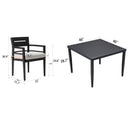 Outdoor Modern Dining Set, Chairs Sunbrella Cushioned And Dining Table With Umbrella Hole by Unique Piece Furniture