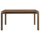 Svenstra - Rectangular Dining Table Set With Armless Side Chairs, Wood, Natural Walnut, 59 X 35.5 X 30 Inches by HouseOfZazla