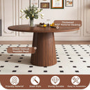 47 Inch Round MDF Dining Table for 4, Modern Farmhouse Style by HouseOfZazla