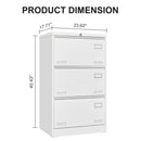 Filing Cabinet Lateral File Cabinet 3 Drawer, Locking Metal File Cabinets Three Drawer, Office Filing Cabinet With Lock Drawers For Home Office by HouseOfZazla