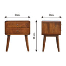 Curved Nightstand by Unique Piece Furniture