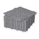 Interlocking Deck Tiles Plastic Waterproof Outdoor All Weather Anti-Slip Bathroom Shower Balcony Porch Strong Weight Capacity Upto 440 Lbs, Pebble Stone Pattern by HouseOfZazla