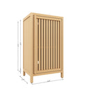 Bamboo Freestanding Storage Cabinet With Door And Shelf For Bathroom, Living Room, Kitchen - Natural / Natural Wood by HouseOfZazla