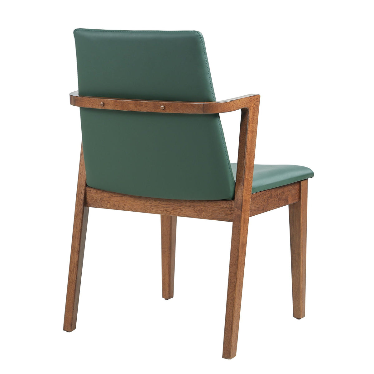 Dining Chairs (Set of 2) - Green / Walnut, photo 10 of 12