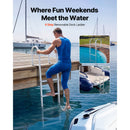 Removable Dock Ladder, 4 Steps, Aluminum Alloy Pontoon Boat Swim Ladder by HouseOfZazla
