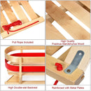 Outdoor Play Baby Kids Wooden Sled with Solid Wood Seat by LJGDeals