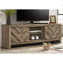 Chevron Patterned Living Room TV Stand - Light Brown by HouseOfZazla