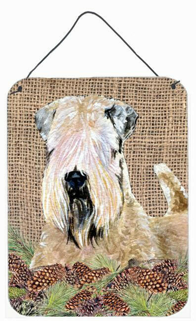 Wheaten Terrier Soft Coated Aluminium Metal Wall or Door Hanging Prints