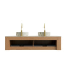 DINA 60" Bathroom Vanity with Ceramic Basins and Sintered Stone Top by HouseOfZazla