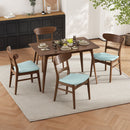 5 Piece Dining Set With Ergonomic Chairs by HouseOfZazla