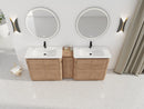 84'' Freestanding Bathroom Vanity with Ceramic Sink