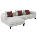 Mardi - Sectional Sofa With 6 Pillows - Maroon & Beige Tweed by Unique Piece Furniture
