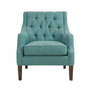 Qwen - Button Tufted Accent Chair With - Teal by Unique Piece Furniture