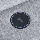 Fullar - Modular Console With Wireless Charger - Light Gary Chenille