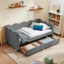 Gingham Daybed With USB Charging Port, Wave-Shaped Design by Unique Piece Furniture
