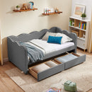 Gingham Daybed With USB Charging Port, Wave-Shaped Design by HouseOfZazla