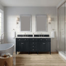 James Martin Brittany 72" Double Bathroom Vanity, Black Onyx