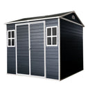 Resin Outdoor Storage Shed Waterproof Shed With Floor & Two Windows & Lockable Door, Tool Shed For Garden, Patio, Backyard by HouseOfZazla