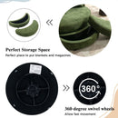 360° Swivel Accent Barrel Chair With Storage Ottoman & 4 Pillows, Modern Leisure Chair Round Accent For Living Room by Unique Piece Furniture