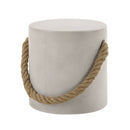 Gene Fiber Concrete Accent Table - Gray by HouseOfZazla