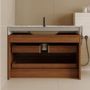 29.9" Modern Floating Bathroom Vanity with Faux Marble Top